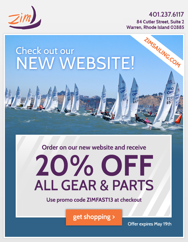 Zim Sailing’s New site Sail1Design
