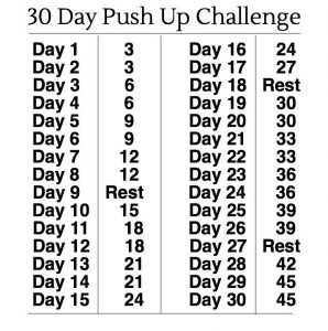 14 days push up challenge hot sale