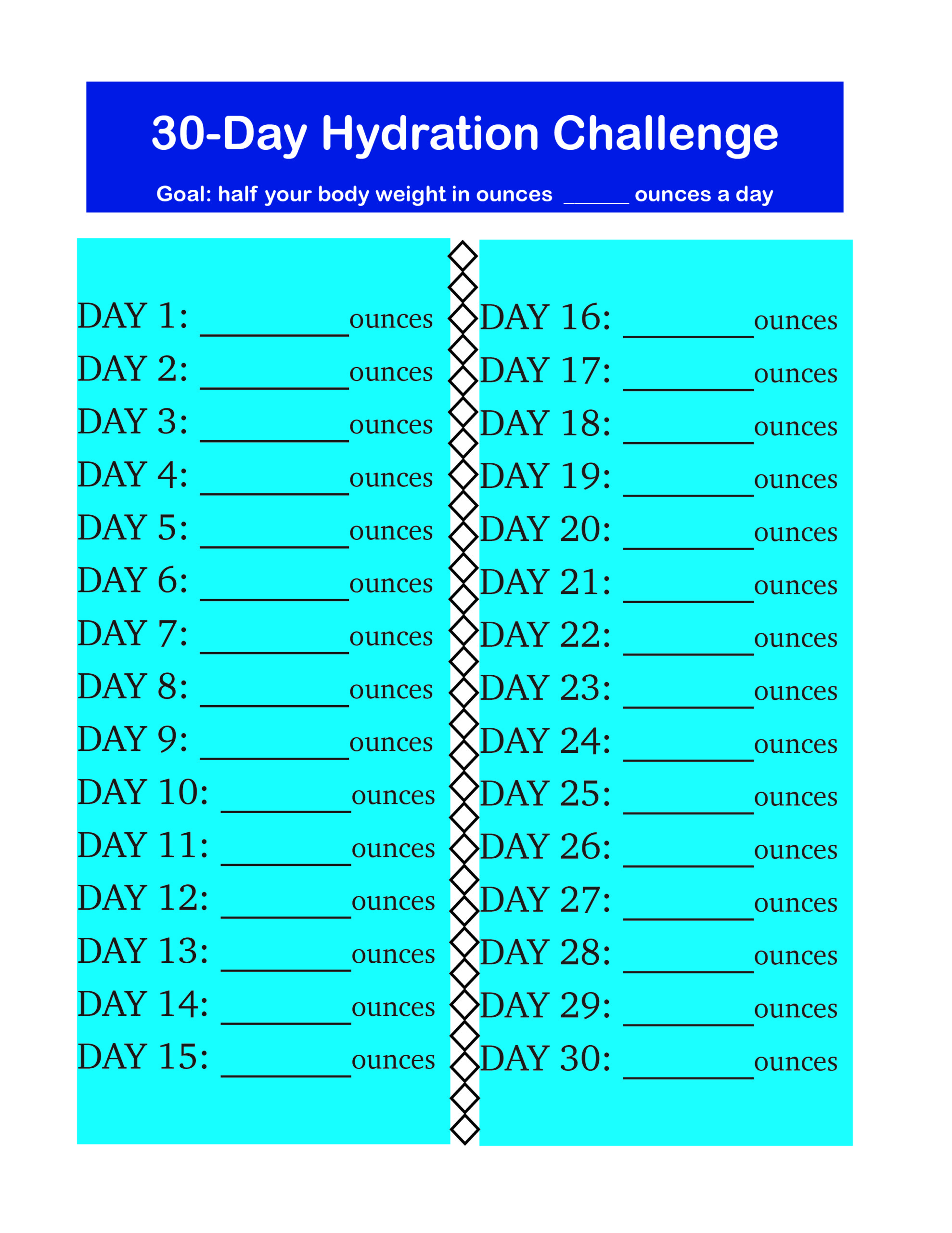 30Day Hydration Challenge Sail1Design