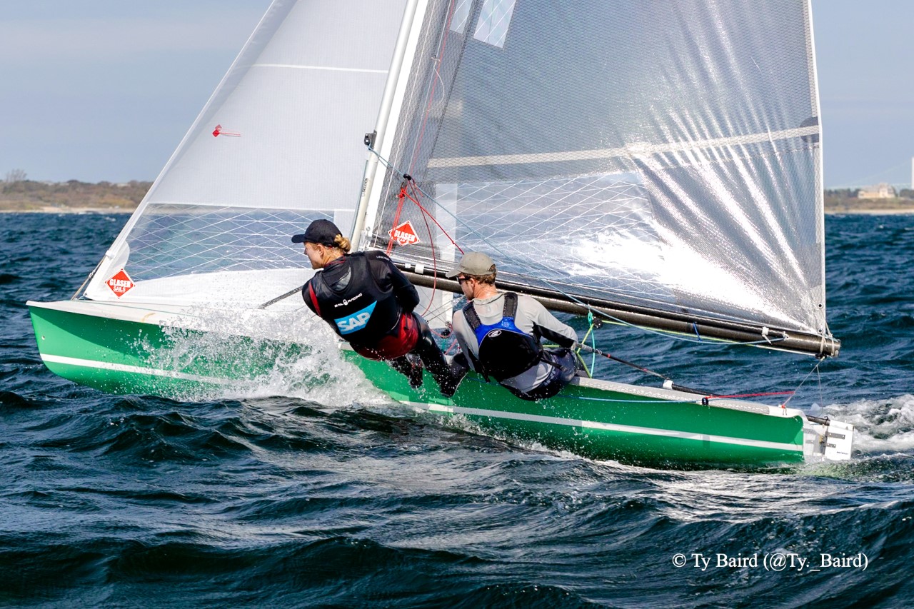 505 racing sailboat