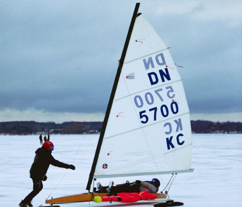 Ice Boating on Lake Champlain